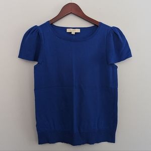NEW LOFT Royal Blue Puff Sleeve Blouse Small